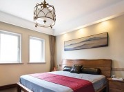 現(xiàn)代時(shí)尚的中式110平米三居室臥室背景墻裝修效果圖 現(xiàn)代時(shí)尚的中式110平米三居室臥室背景墻裝修效果圖