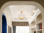 淡雅恬淡美式風(fēng)格120平米復(fù)式loft書房吊頂裝修效果圖 淡雅恬淡美式風(fēng)格120平米復(fù)式loft書房吊頂裝修效果圖