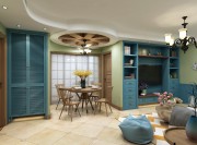 薄荷清香的田園風(fēng)格80平米三居室餐廳裝修效果圖 薄荷清香的田園風(fēng)格80平米三居室餐廳裝修效果圖