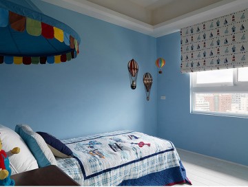 雅致的田園風(fēng)格140平米四居室臥室窗戶(hù)裝修效果圖