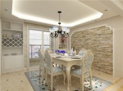 清新甜美的田園風(fēng)格120平米三居室餐廳裝修效果圖 清新甜美的田園風(fēng)格120平米三居室餐廳裝修效果圖