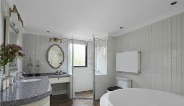 淳樸恬淡美式風(fēng)格100平米公寓衛(wèi)生間浴室柜裝修效果圖