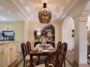 質(zhì)樸溫暖美式風(fēng)格100平米復(fù)式loft餐廳吊頂裝修效果圖 質(zhì)樸溫暖美式風(fēng)格100平米復(fù)式loft餐廳吊頂裝修效果圖