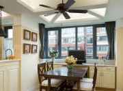 優(yōu)雅淡黃美式風格140平米四居室餐廳吊頂裝修效果圖