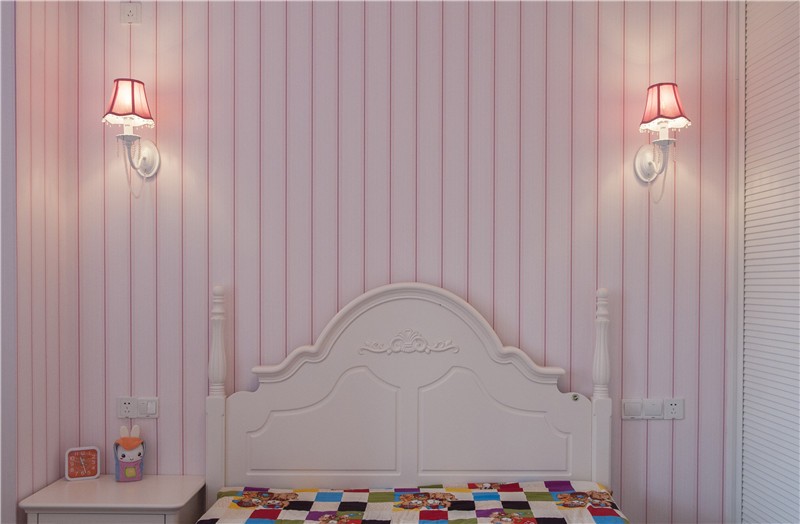 溫馨藍(lán)調(diào)的地中海風(fēng)格100平米三居室臥室裝修效果圖