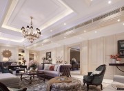 豪華炫麗的美式風(fēng)格300平米別墅客廳吊頂裝修效果圖 豪華炫麗的美式風(fēng)格300平米別墅客廳吊頂裝修效果圖