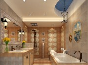 溫馨的田園風(fēng)格100平米二居室衛(wèi)生間裝修效果圖 溫馨的田園風(fēng)格100平米二居室衛(wèi)生間裝修效果圖