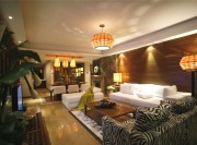 穩(wěn)重咖系東南亞風(fēng)格100平米三居室客廳吊頂裝修效果圖 穩(wěn)重咖系東南亞風(fēng)格100平米三居室客廳吊頂裝修效果圖