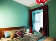 七彩東南亞風(fēng)格90平米三居室臥室窗簾裝修效果圖 七彩東南亞風(fēng)格90平米三居室臥室窗簾裝修效果圖