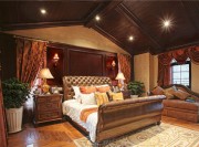 奢華的田園風(fēng)格160平米別墅臥室裝修效果圖 奢華的田園風(fēng)格160平米別墅臥室裝修效果圖