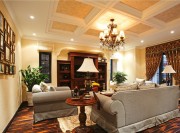 奢華的田園風(fēng)格160平米別墅客廳吊頂裝修效果圖 奢華的田園風(fēng)格160平米別墅客廳吊頂裝修效果圖
