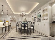 簡約大氣的歐式風格三居室餐廳裝修效果圖 簡約大氣的歐式風格三居室餐廳裝修效果圖