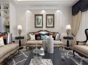 簡約大氣的歐式風格三居室客廳裝修效果圖 簡約大氣的歐式風格三居室客廳裝修效果圖