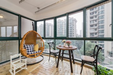 時(shí)尚裸灰新古典風(fēng)格140平米四居室陽(yáng)臺(tái)窗戶(hù)裝修效果圖