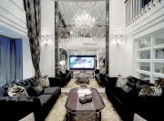 靚麗奢華新古典風(fēng)格260平米別墅客廳電視背景墻裝修效果圖 靚麗奢華新古典風(fēng)格260平米別墅客廳電視背景墻裝修效果圖