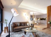 個性休閑現(xiàn)代簡約風(fēng)格50平米公寓客廳背景墻裝修效果圖