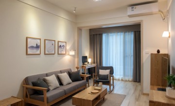 溫潤(rùn)柔和現(xiàn)代簡(jiǎn)約風(fēng)格90平米三居室裝修效果圖