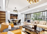 獅山原著現(xiàn)代簡約復(fù)式客廳實景裝修案例