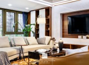 獅山原著現(xiàn)代簡約復(fù)式客廳實景裝修案例