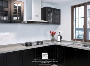 吳江麗灣域工業(yè)風(fēng)別墅廚房裝修實(shí)景案例