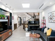 吳江麗灣域工業(yè)風(fēng)別墅裝修實(shí)景案例客廳