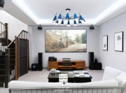 吳江麗灣域工業(yè)風(fēng)別墅客廳裝修實(shí)景案例