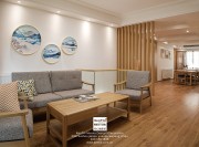 海尚壹品日式風(fēng)格兩居室客廳裝修實(shí)景案例