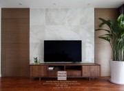 獅山名門現(xiàn)代簡約三居室客廳裝修實景案例