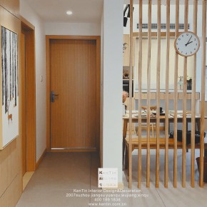 陽光悅湖公館北歐風(fēng)格玄關(guān)裝修實景案例