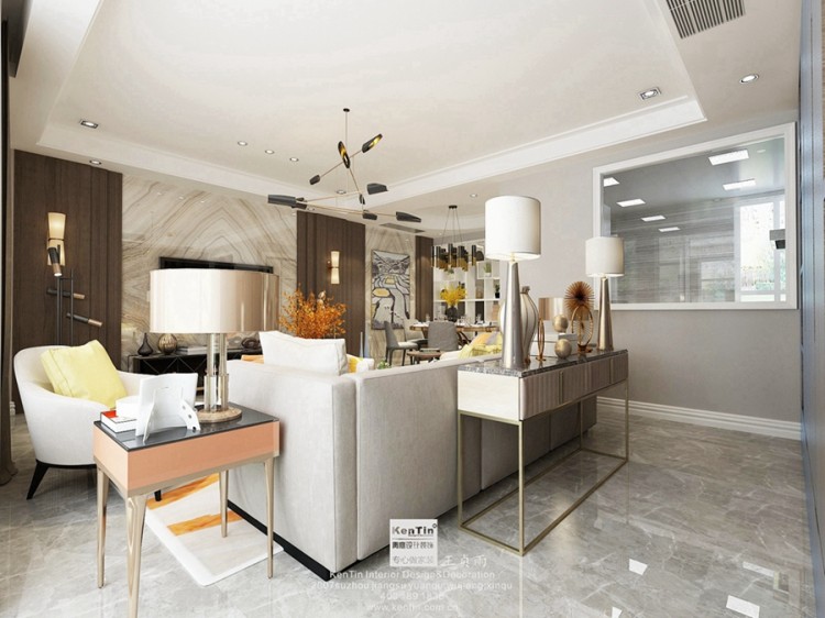 愉景灣現(xiàn)代簡約復(fù)式裝修效果圖