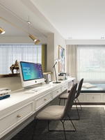 湖濱一號美式風(fēng)格四居室裝修實景案例