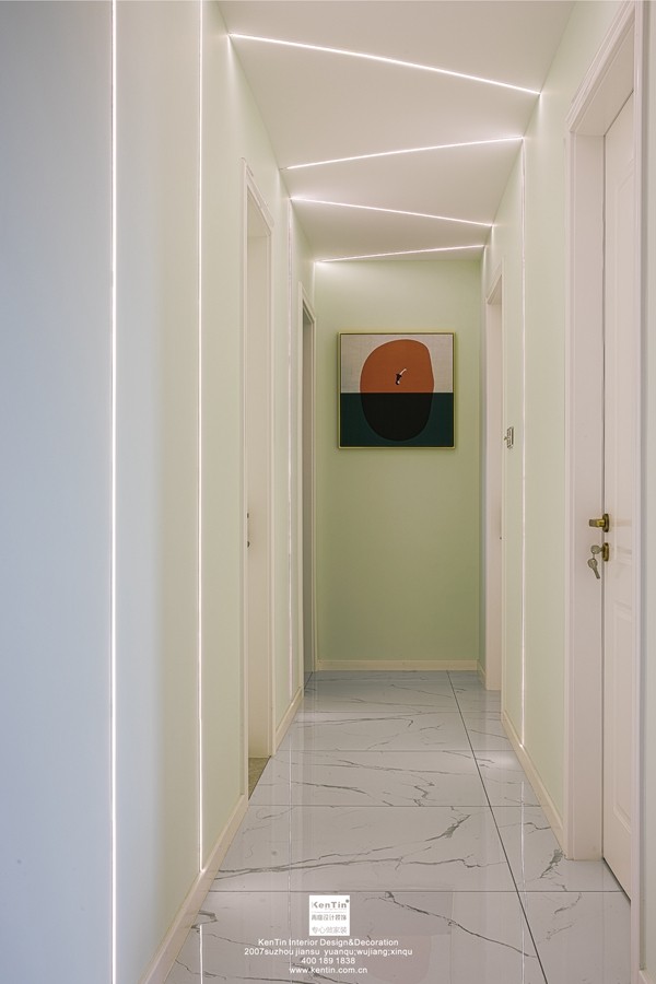 蘇胥灣現(xiàn)代輕奢風格二居室裝修實景案例