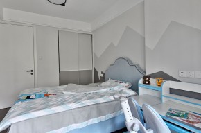 現代簡約風格三居室臥室裝修效果圖