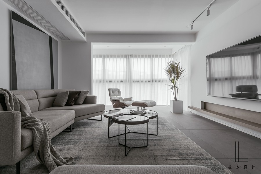 現(xiàn)代簡約風(fēng)格三居室客廳裝修效果圖