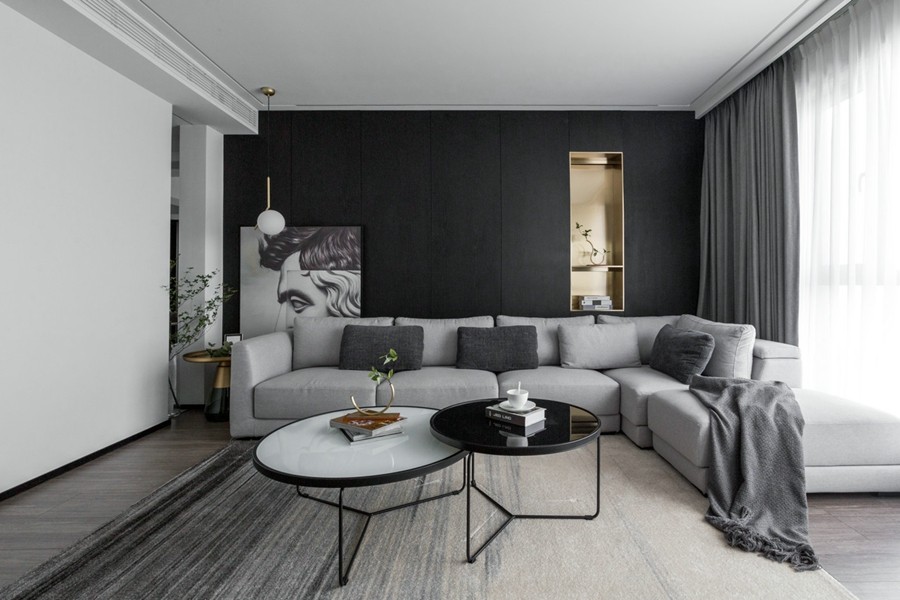 現(xiàn)代簡約風(fēng)格二居室客廳裝修效果圖