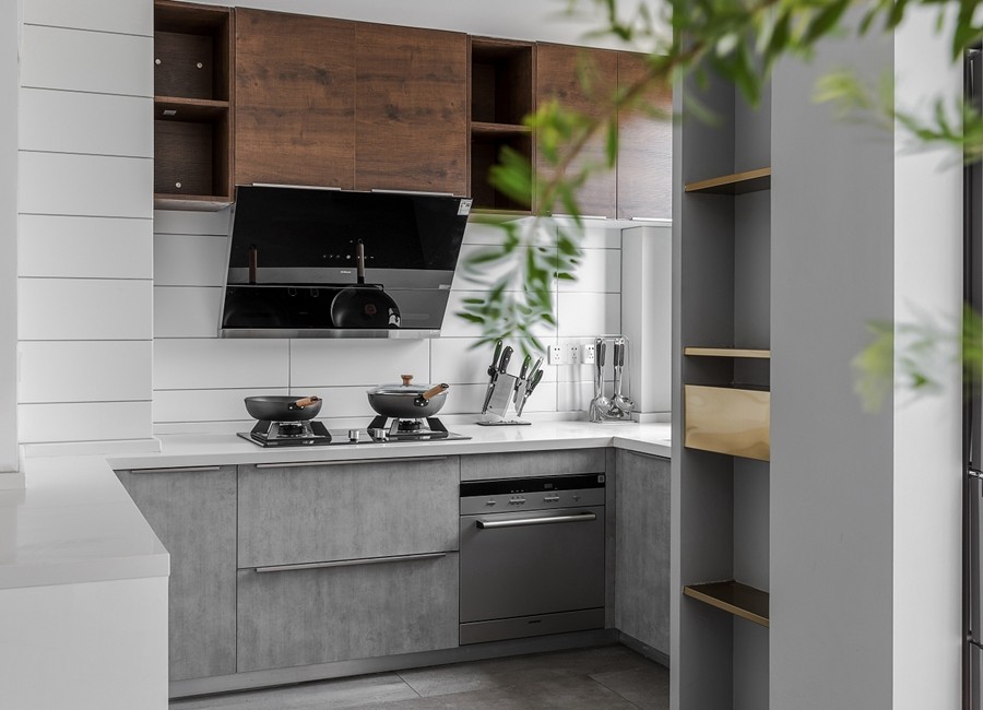 現(xiàn)代簡約風(fēng)格三居室廚房裝修效果圖