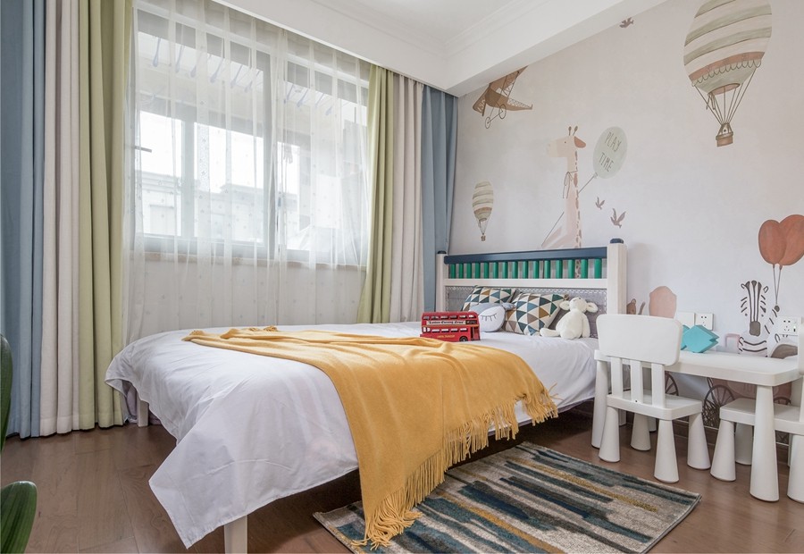 合景映月臺現(xiàn)代簡約風格四居室臥室裝修效果圖