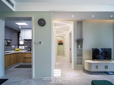 蘇胥灣現(xiàn)代輕奢風(fēng)格三居室裝修實景案例