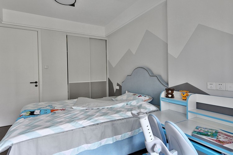 現(xiàn)代簡約風格三居室臥室裝修效果圖