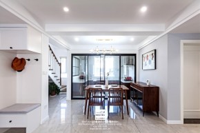 新加花園現(xiàn)代風格別墅餐廳裝修實景案例