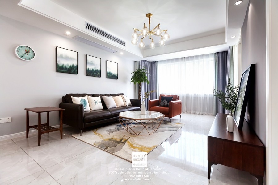 新加花園現(xiàn)代風格別墅客廳裝修實景案例