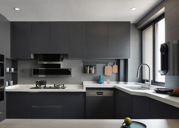 現(xiàn)代簡約風(fēng)格三居室廚房裝修效果圖