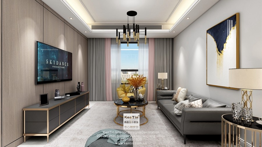 麗景灣現(xiàn)代簡約風格復(fù)式裝修效果圖