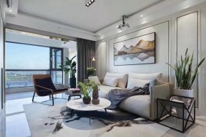 現(xiàn)代風格三居室客廳裝修實景案例