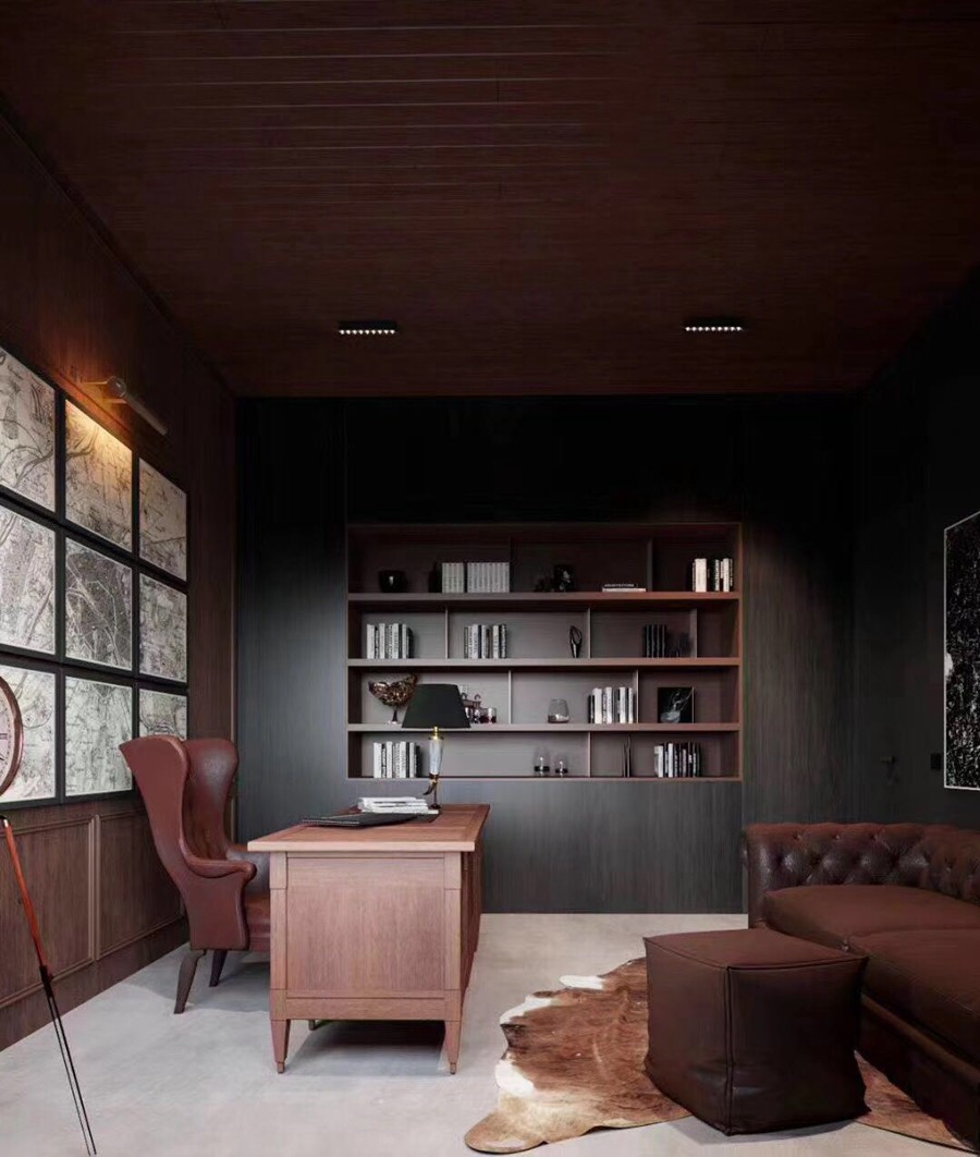 現(xiàn)代風(fēng)格別墅書(shū)房裝修實(shí)景案例