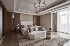 新中式風格別墅臥室效果圖