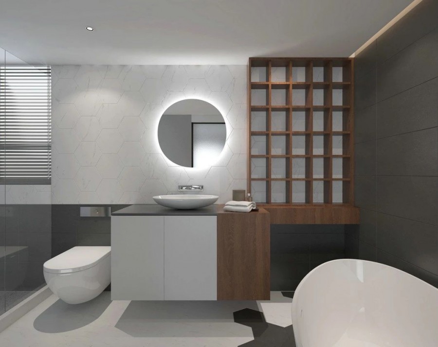 現(xiàn)代簡(jiǎn)約風(fēng)格兩居室衛(wèi)生間效果圖