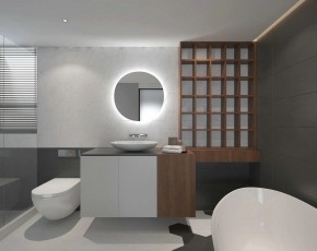 現(xiàn)代簡(jiǎn)約風(fēng)格兩居室衛(wèi)生間效果圖
