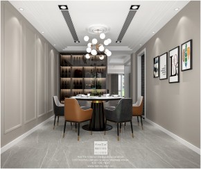 陽光城愉景灣現(xiàn)代簡約風格疊墅餐廳裝修效果圖