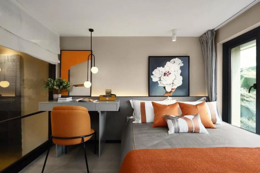 現(xiàn)代簡約風格復(fù)式三居室次臥裝修效果圖